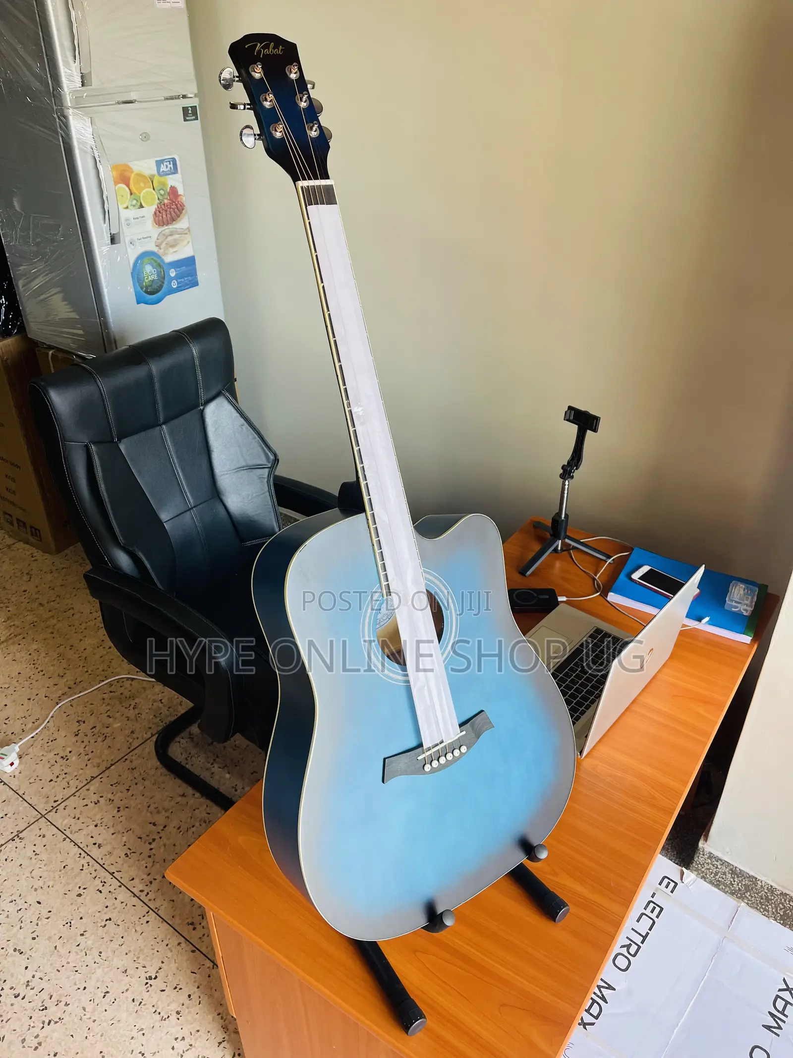 Brandnew Mixed Blue and Black Acoustic Guitar