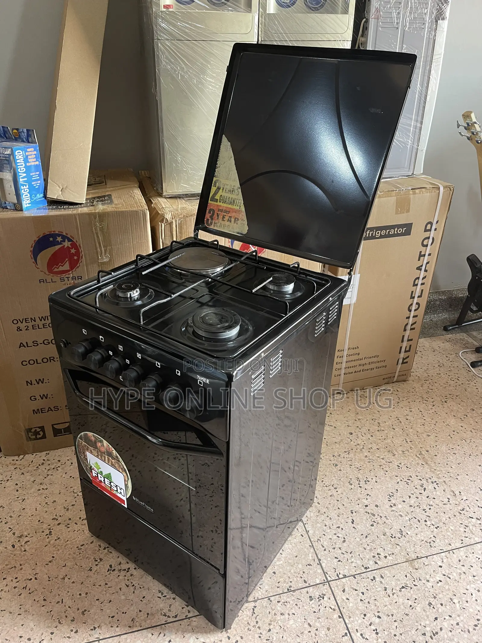 7nobs 3+1,Gas and Electric Blueflame Freestanding Cooker