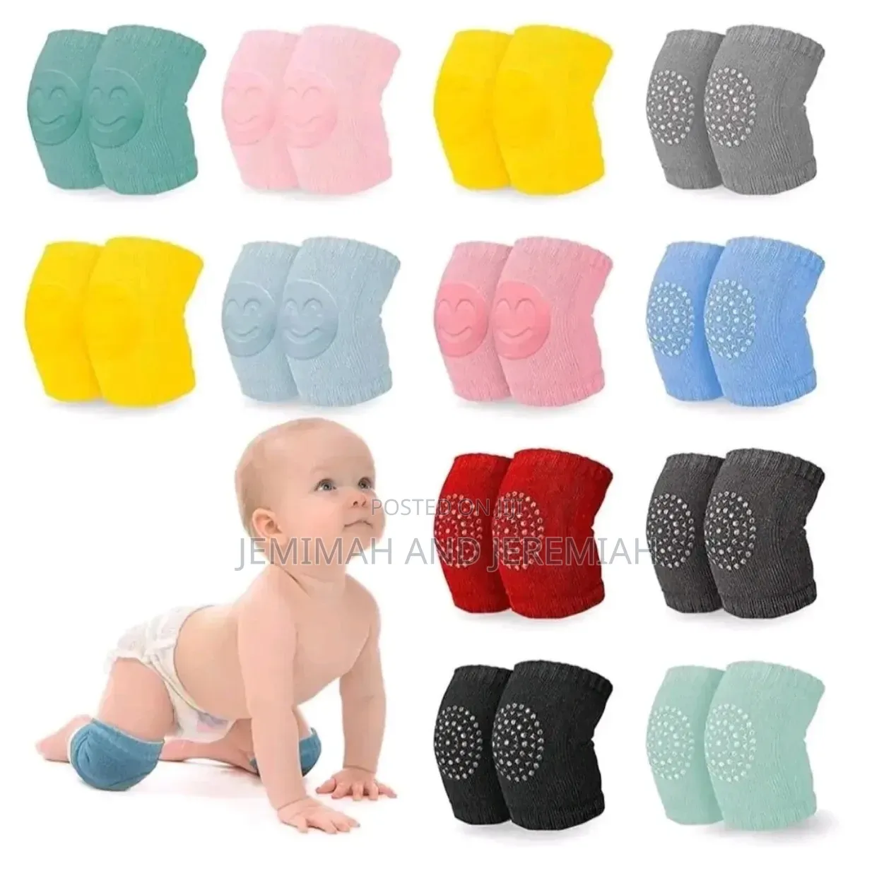 2 Pairs Of Baby Knee And Elbow Protection Pads / Crawling Pads