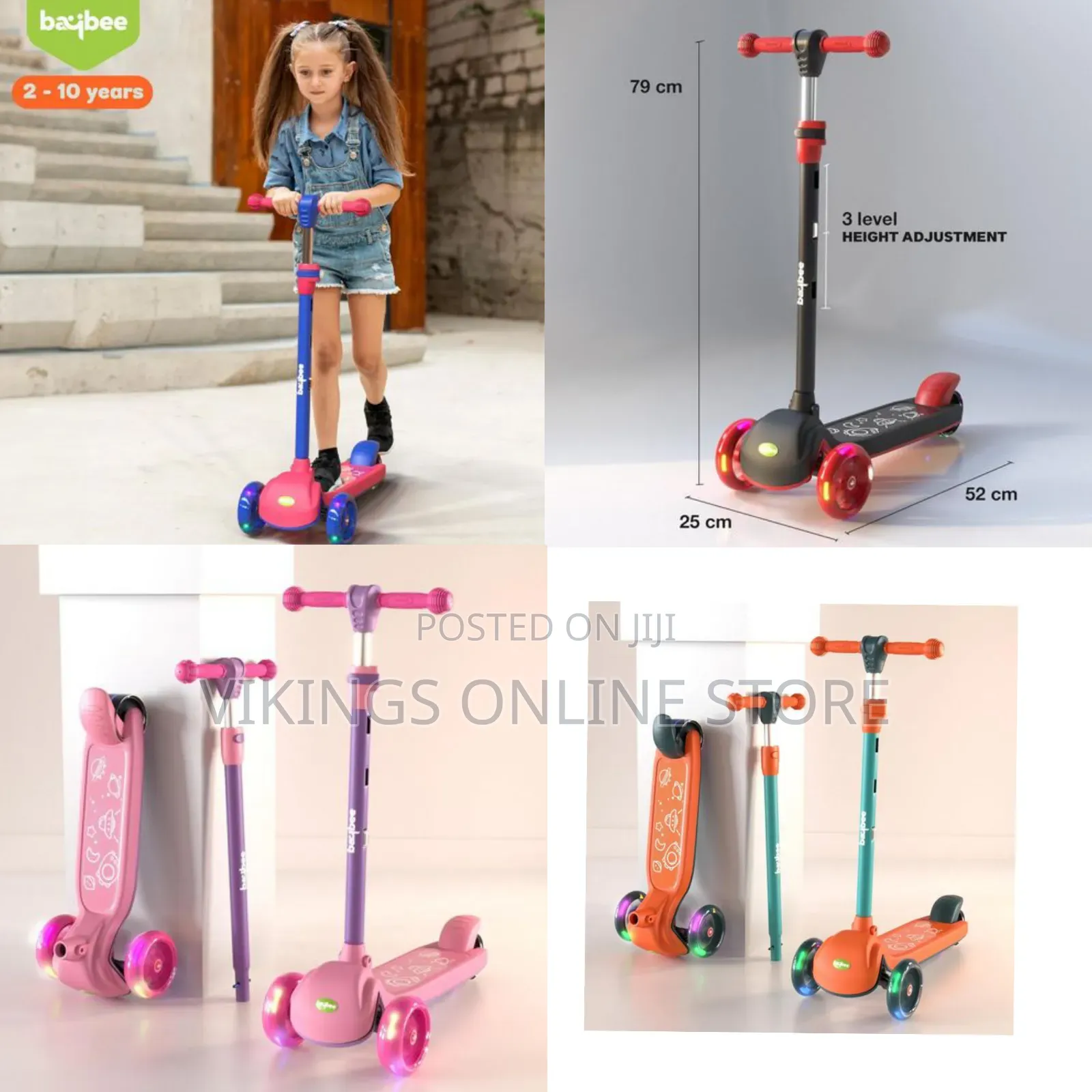 Baybee Blaze Storm Skate Scooter for Kids 3 Wheel Kids Scooter