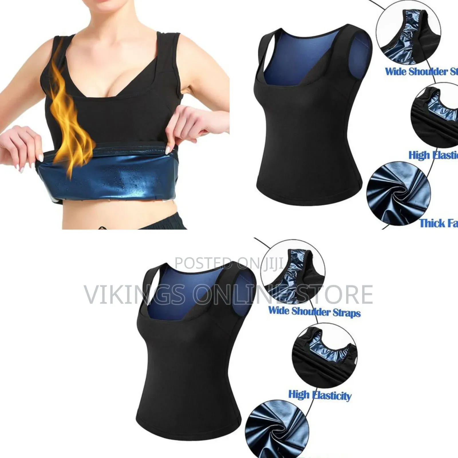 Size: 53.5 Women Sauna Vest Shirt Sweat Suit Shapewear Tank Top