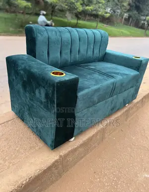 Modern Rolled Arm Sofa - Vertical Tufted Design