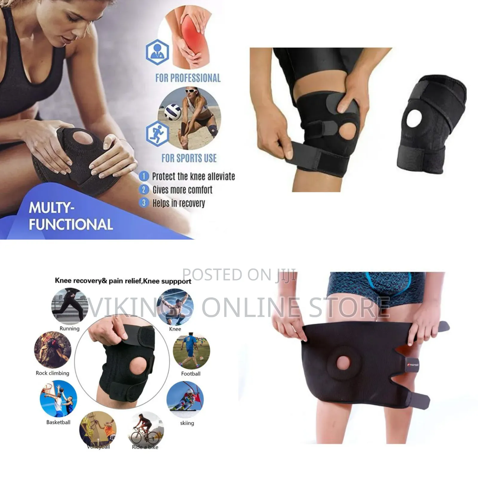 1 Piece of Adjustable Knee Cap Support Brace for Sports, Gym, Running