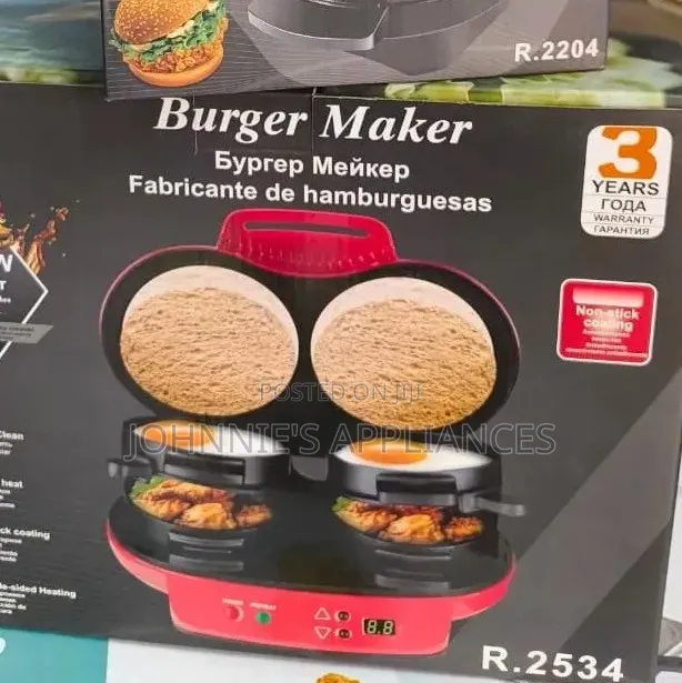Raff Double Burger Maker Machine 1200w