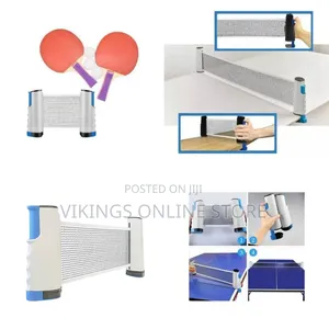 Port Portable Ping Pong Paddles Set - 2-Player Kit With Retractable