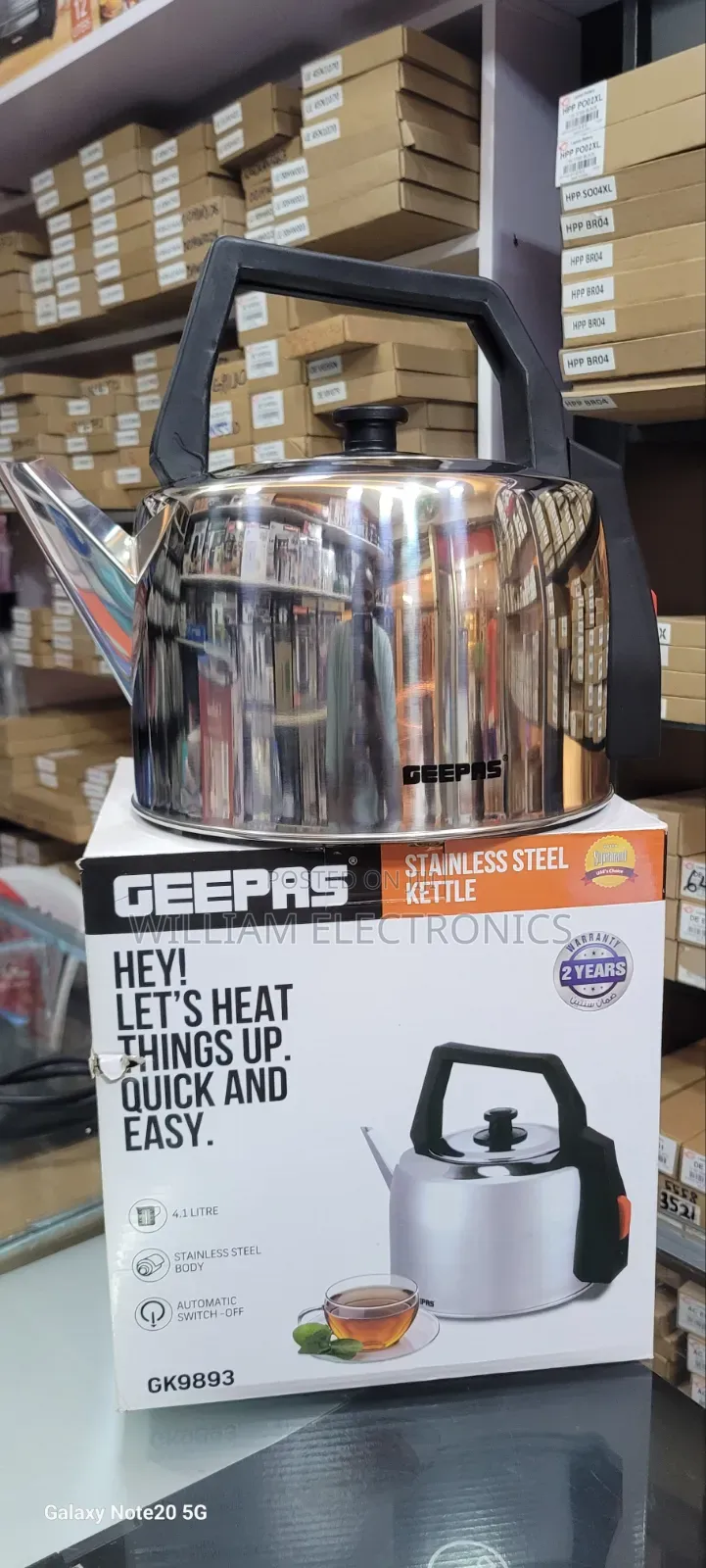 Geepas Stainless Steel 4.1litre Kettle/Geepas Electric Kettle