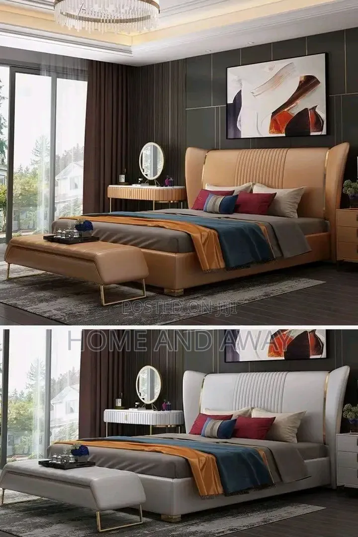 Eliud Dressed Beds + Ottoman Seat in Any Colour From 2,500,000/-