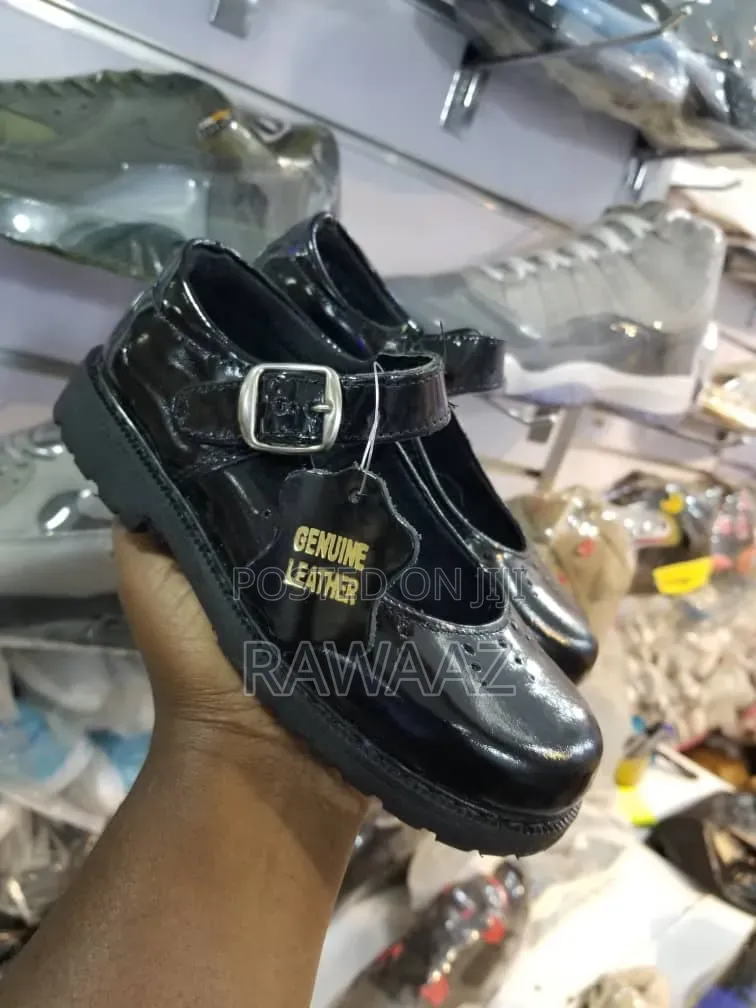Girls Black School Shoes