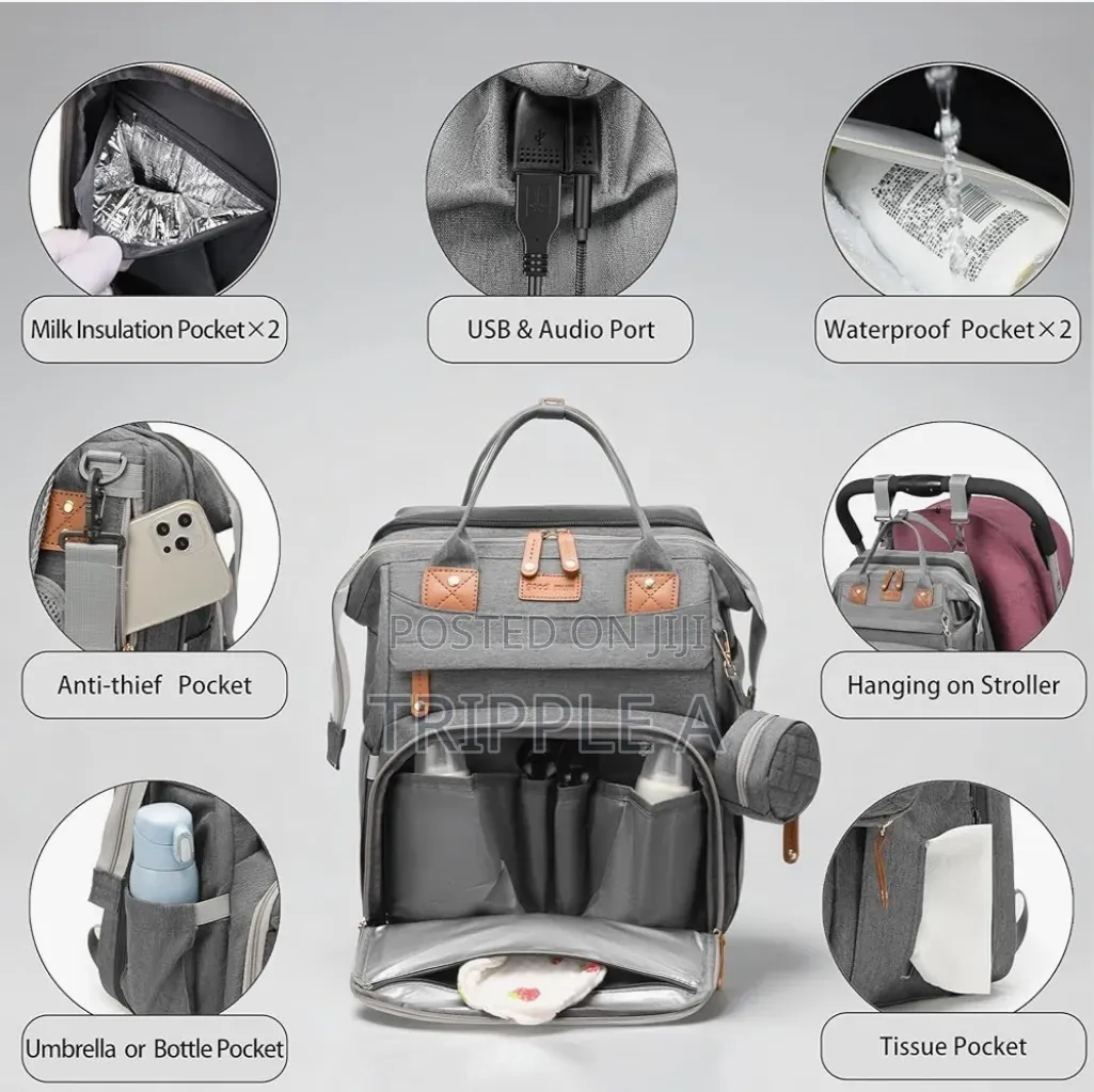 2 in 1 Multifunction Baby Diaper Bag