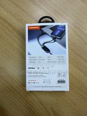 Porodo Dual Type-C Fast Charging Cable
