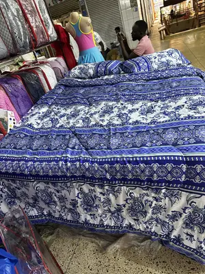 White Blue 2 Pillowcases, 1 Bedsheet and 1 Duvet Size (4x6 5x6)