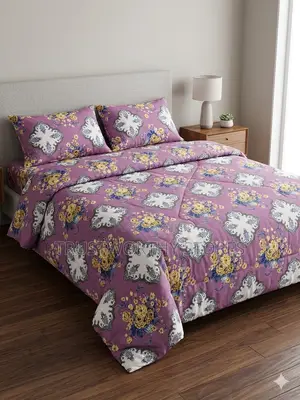Floral Duvet 2 Pillowcases, 1 Bedsheet and 1 Duvet Size (4x6 and 5x6)
