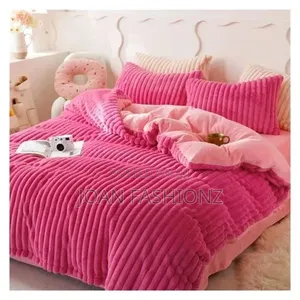 Coral Duvet Set With 1 Bed Sheet 2 Pillow Cases-Pink
