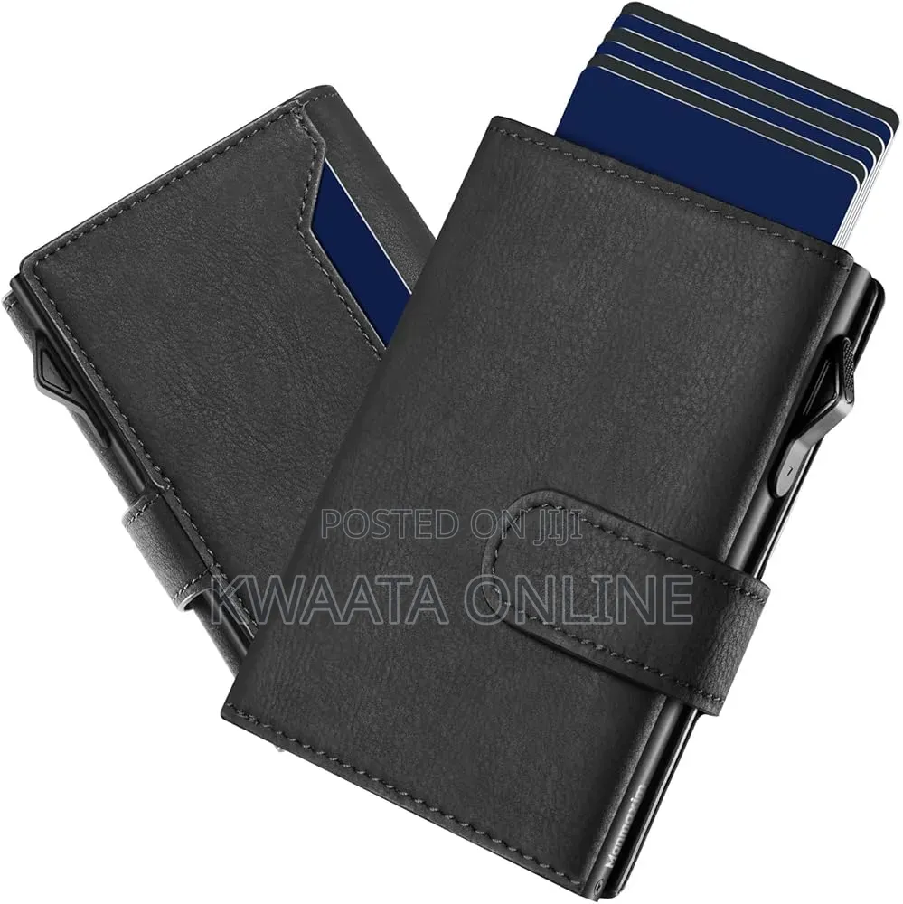 Mens Wallet, Slim Pop Up Card Holder Smart Card Cases With Coin Pocket