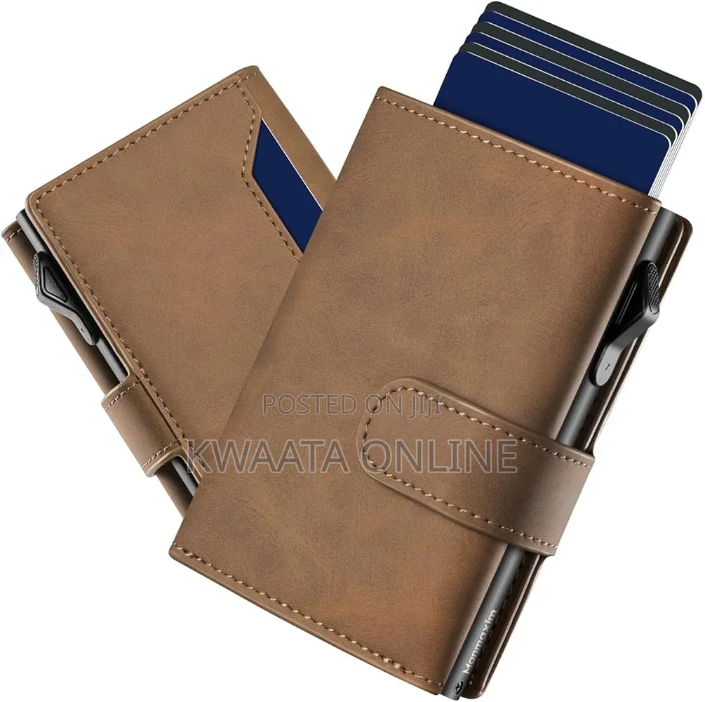 Mens Wallet, Slim Pop Up Card Holder Smart Card Cases With Coin Pocket