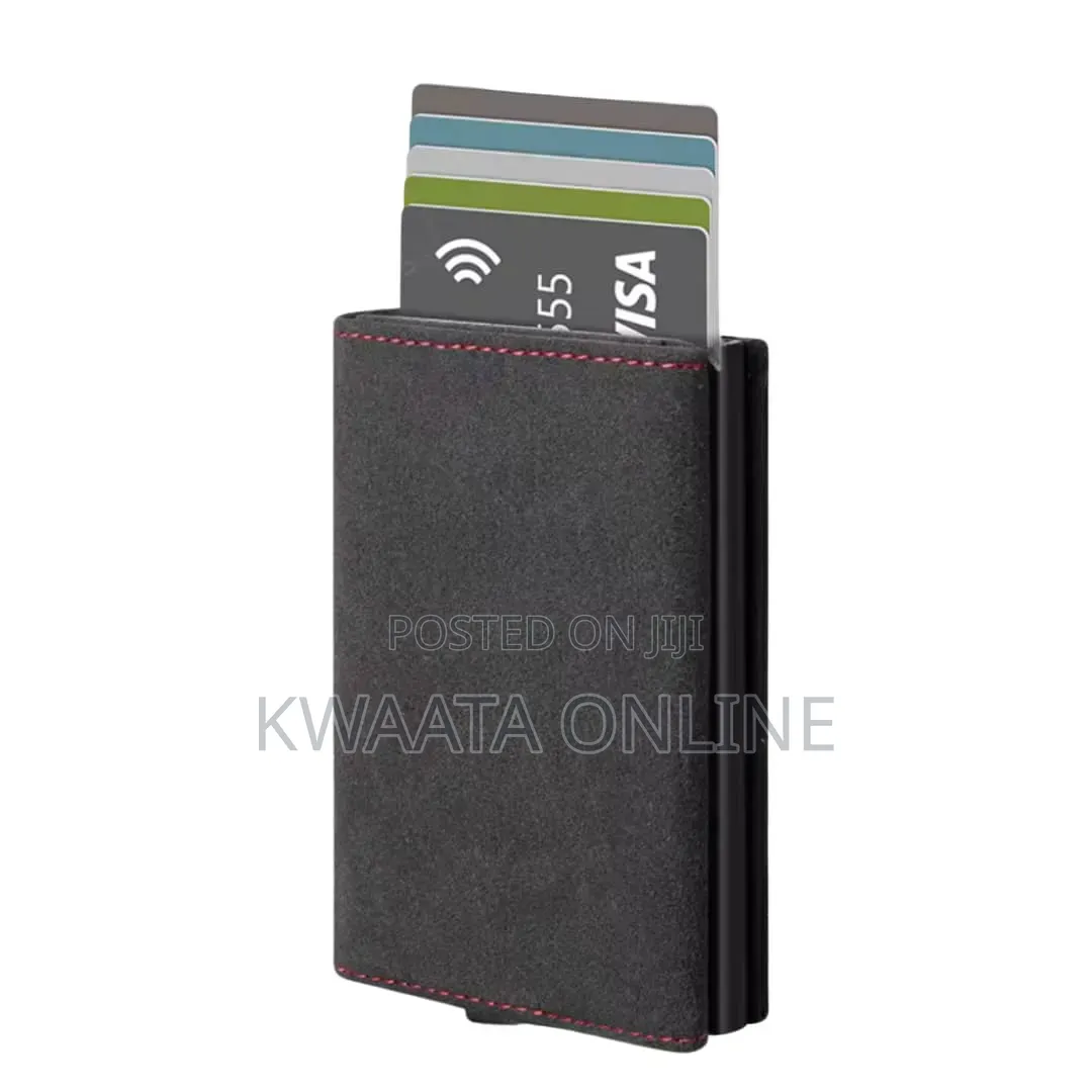 Mens Wallet, Slim Pop Up Card Holder Smart Card Cases With Coin Pocket