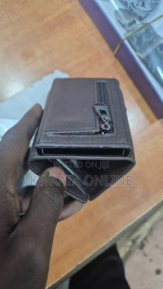 Mens Wallet, Slim Pop Up Card Holder Smart Card Cases With Coin Pocket