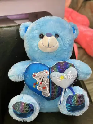 Blue Heart Bear