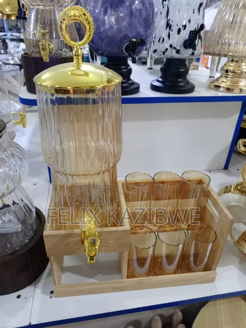 Juice Despenser With Glasses