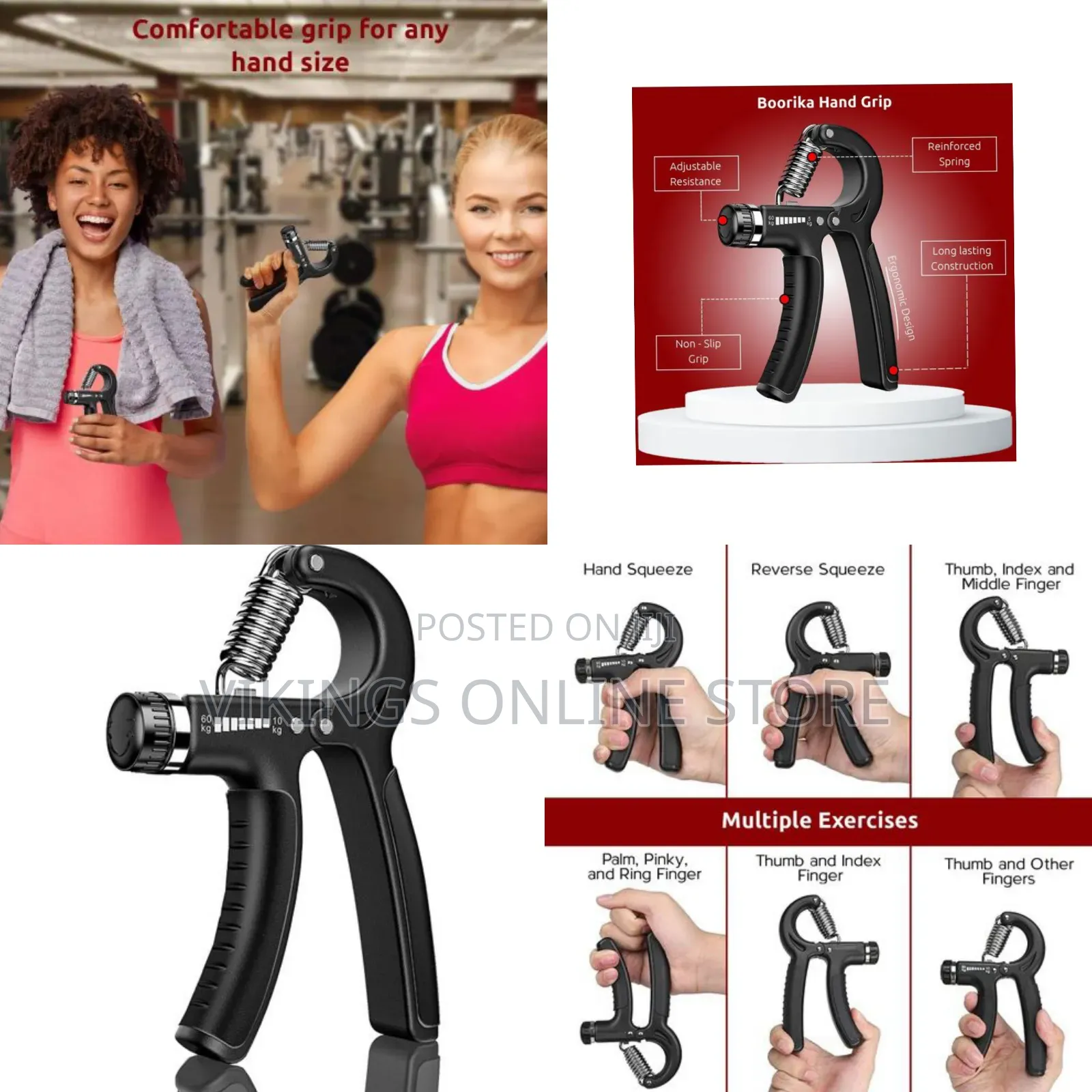 Adjustable Hand Grip Strengthener Resistance 10-40 ,Non-slip Hand