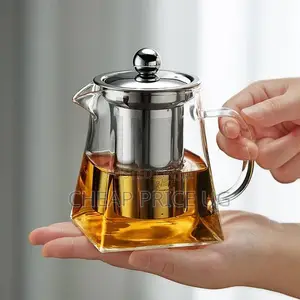 Square Borosilicate Glass Teapot