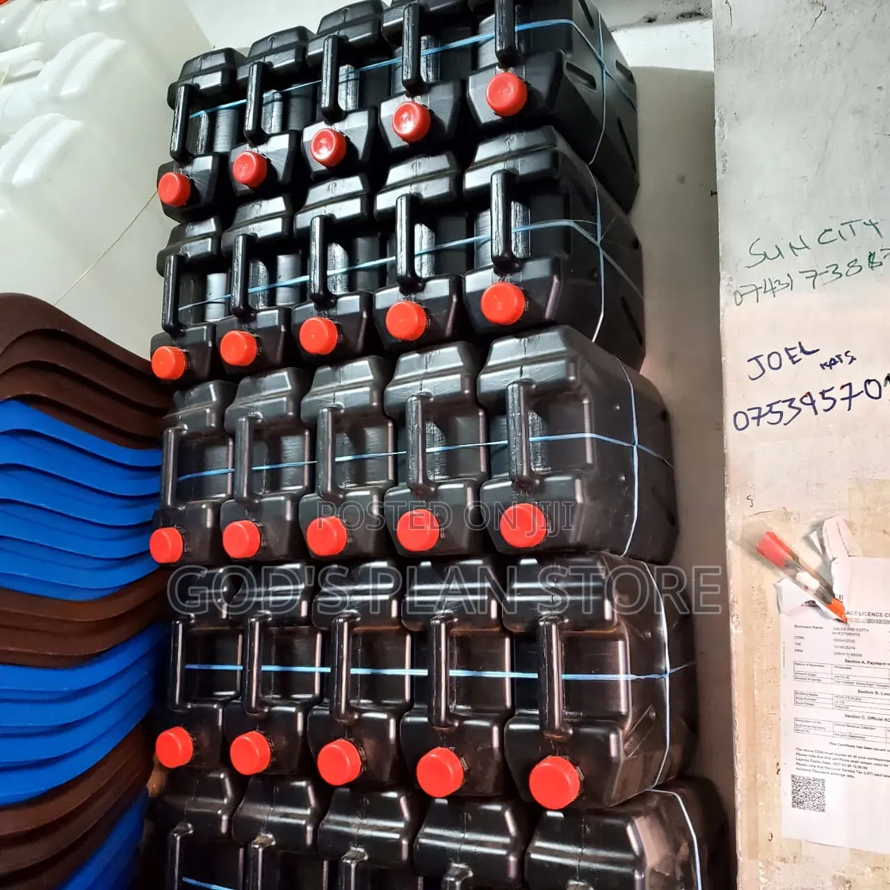 Black 10litres Plastic Jerrycans Plastic Jerrycans