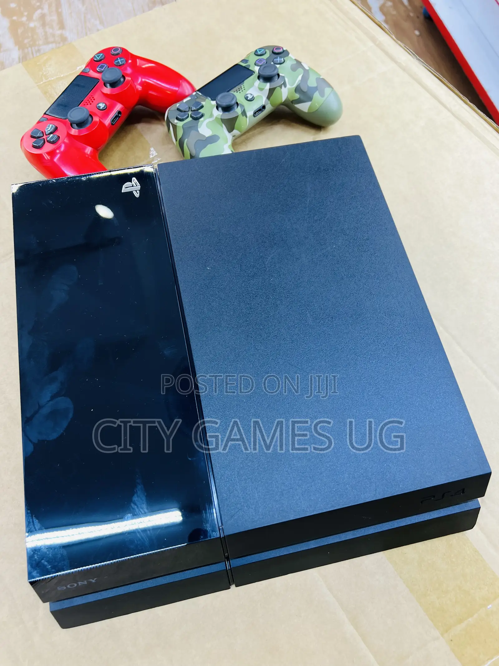 Sony Playstation 4 Ps4 1080p W/ Red Dualshock 4 + Power Cord + Hdmi