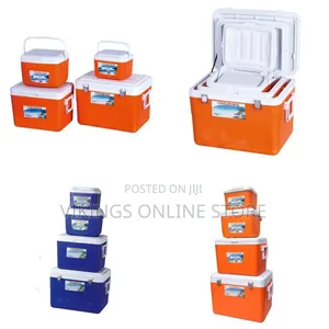4 Set of 5l 13l 27l 45l Plastic Cooler Box, Outdoor Waterproof