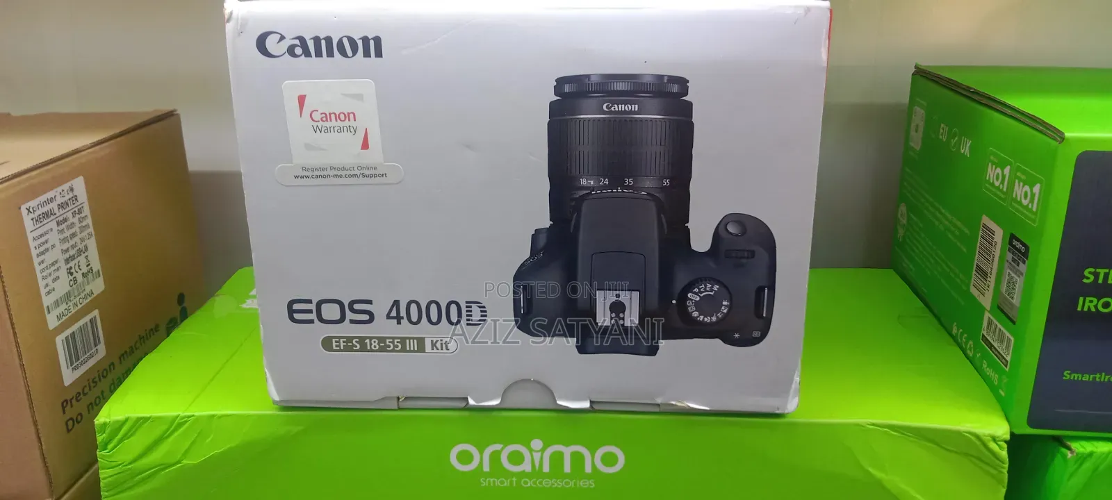 Canon 4000d DSLR Camera, 18 Mp Aps-C Sens, Video Recording at 30 FPS