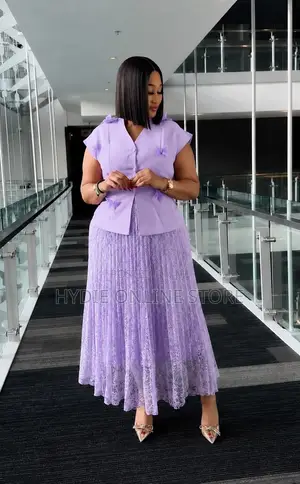 Vest and Pleated Skirt Set