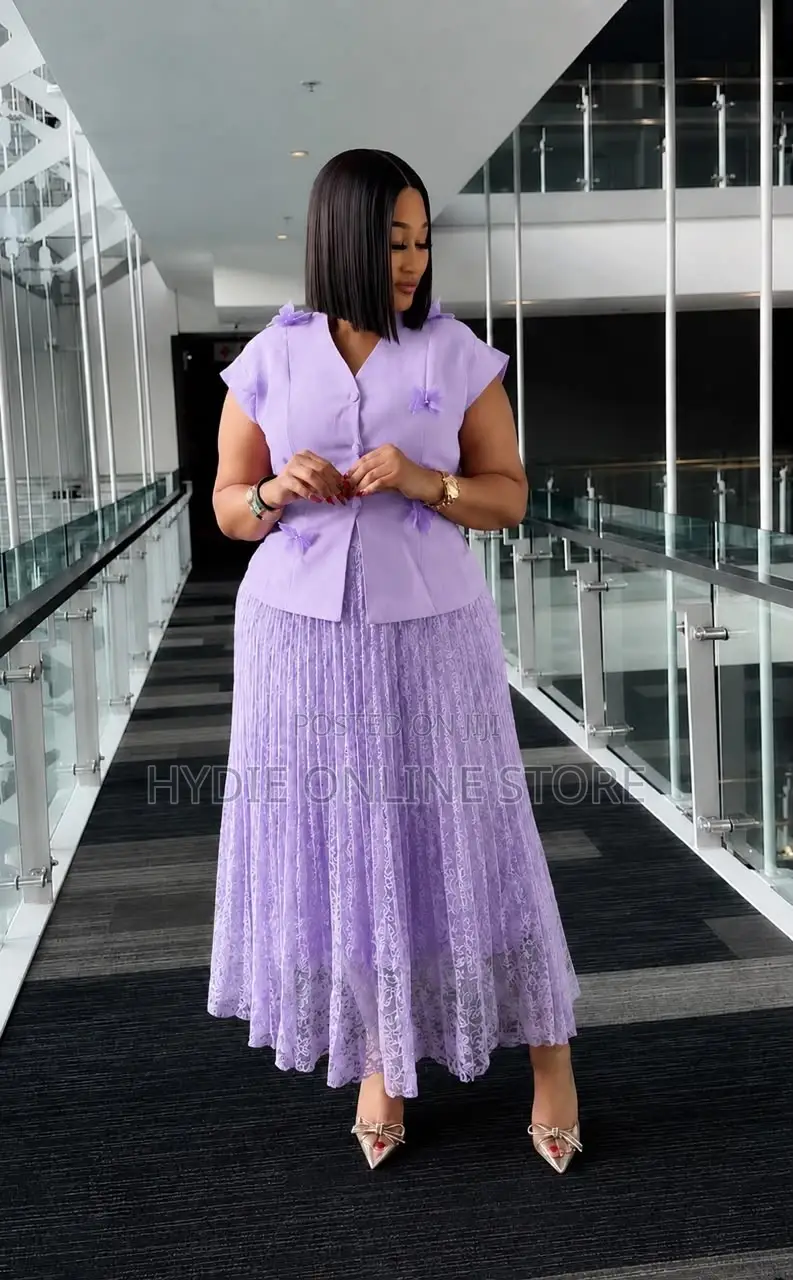Vest and Pleated Skirt Set