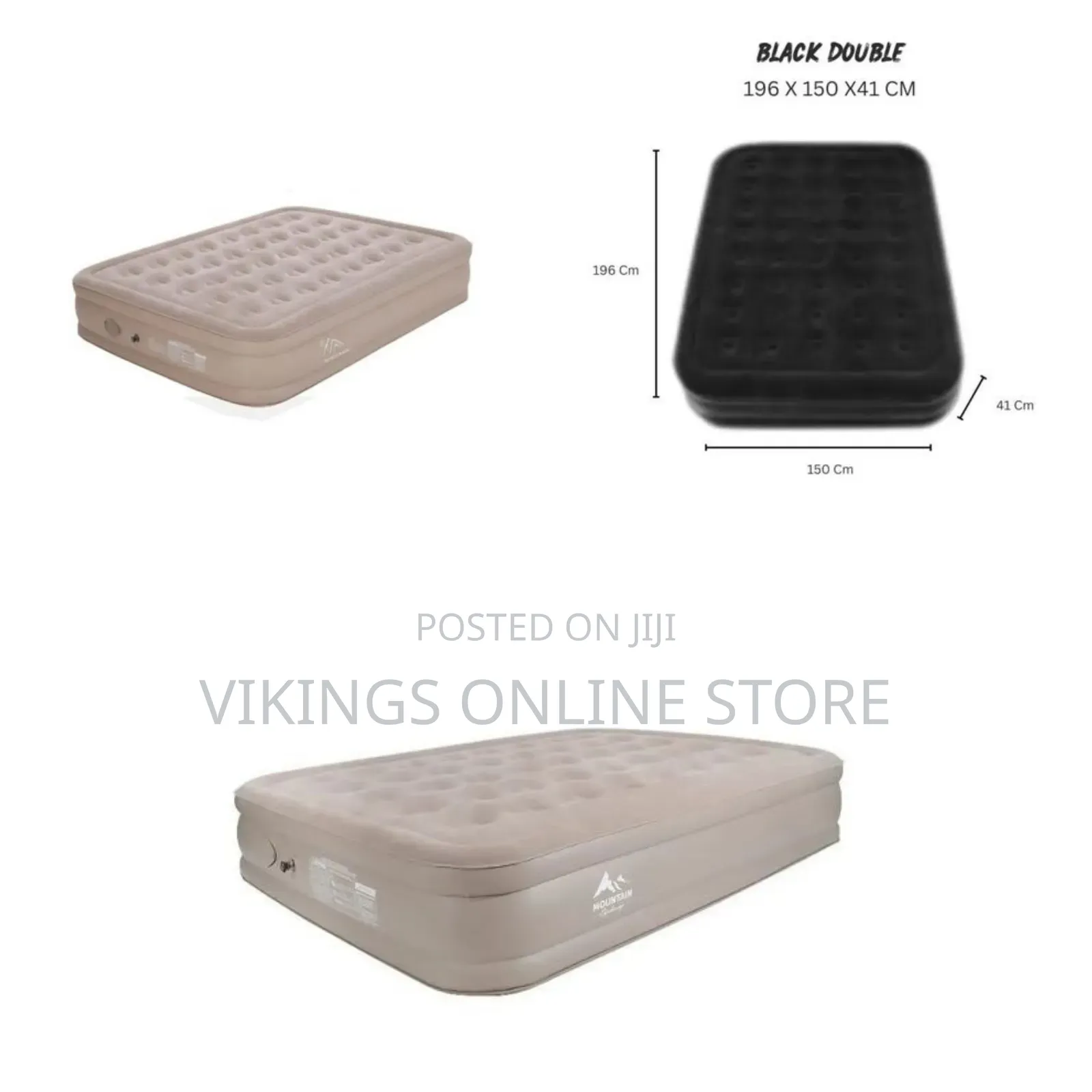 198x150x40cm Double Portable Mountain Air Mattress With Built-in Pump