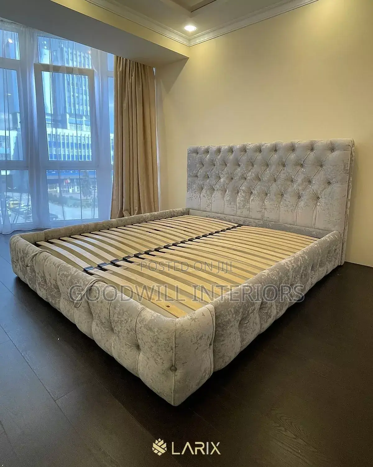 6 by 6 Bed in Light Gray