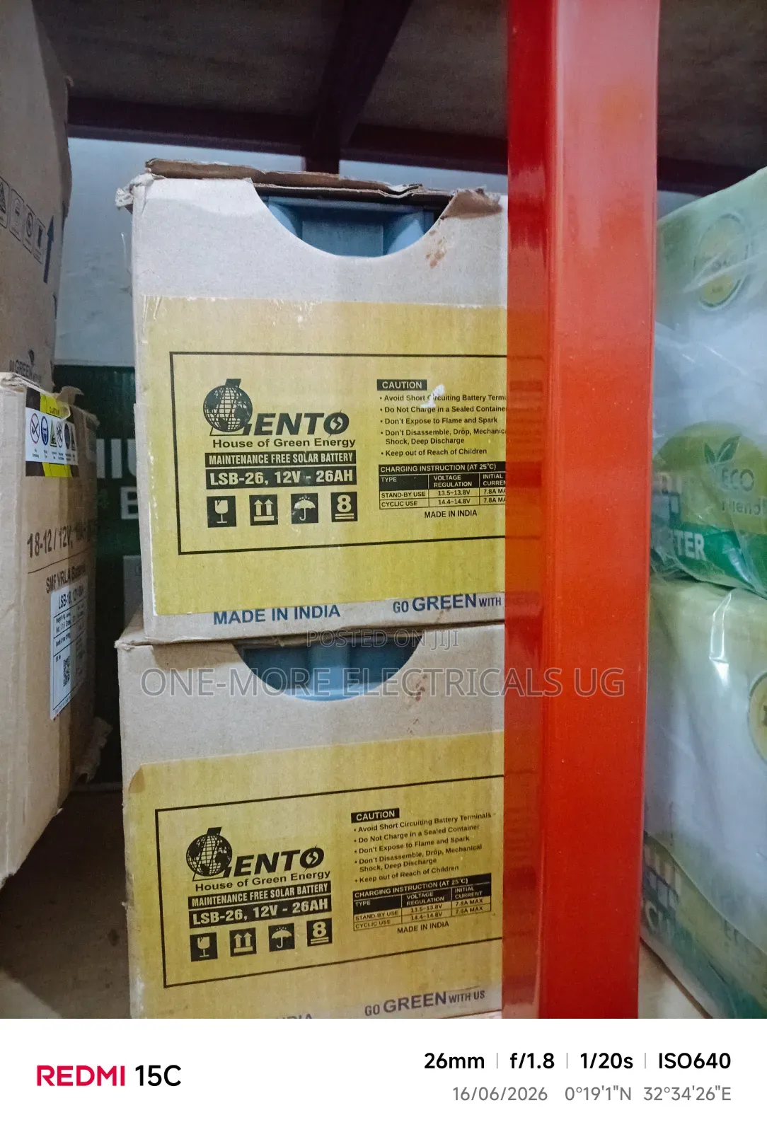 Lento Battery Powered Form 26ah/12volts
