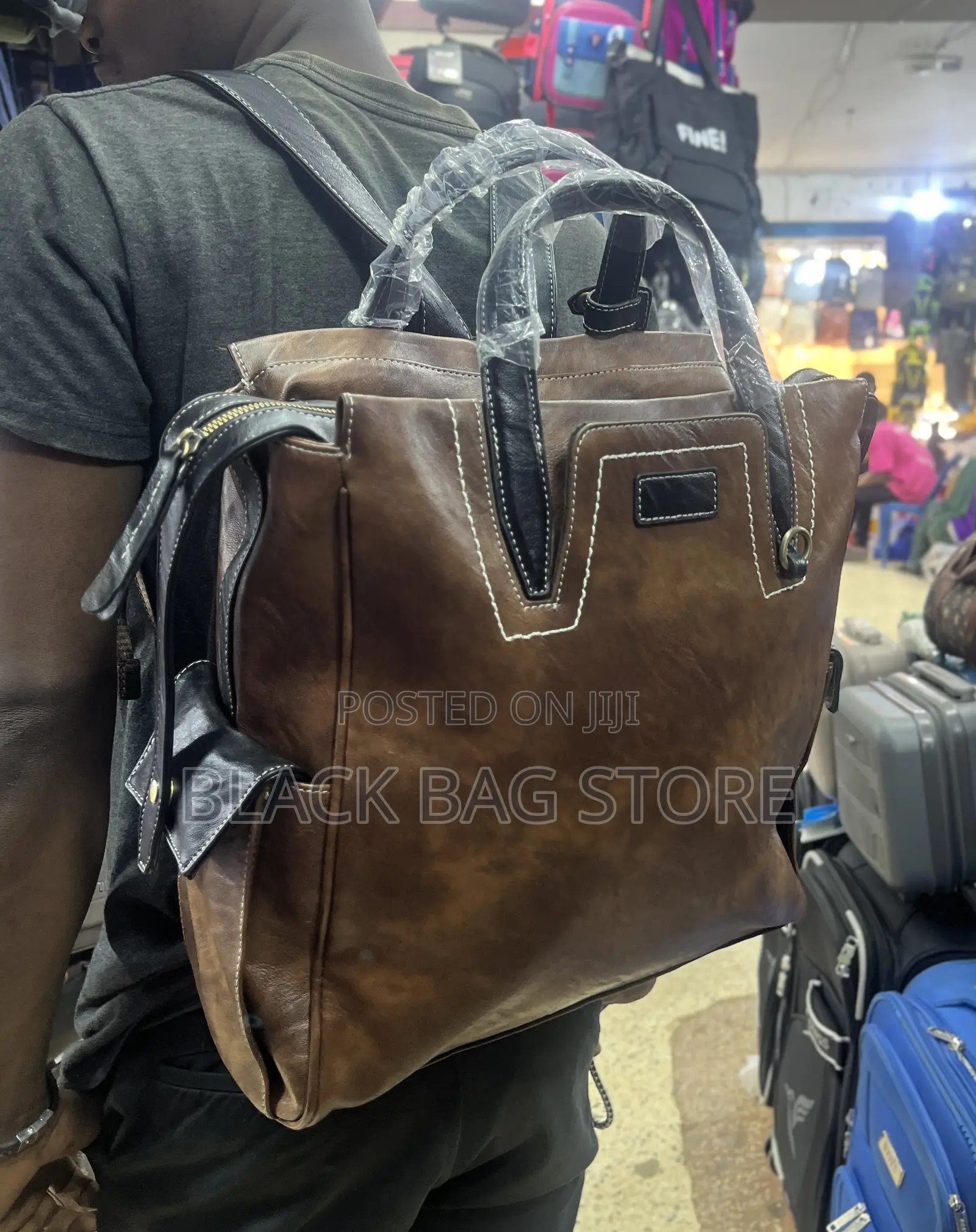 Leather Briefcase Laptop Bag