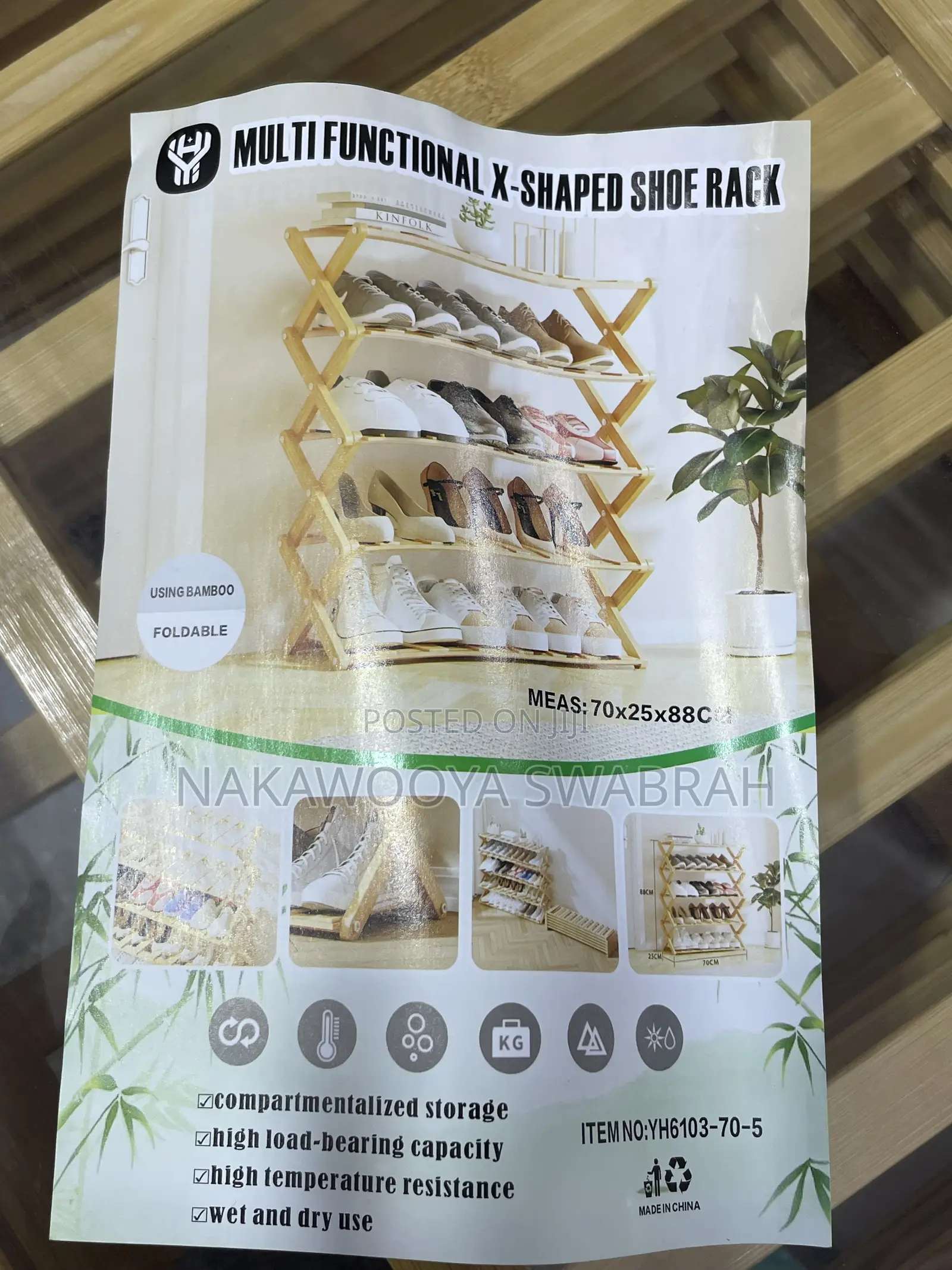 Natural Wood Shoe Organize