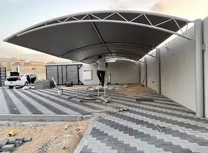 Cantilevered Truss-Arch Car Parking Shade.