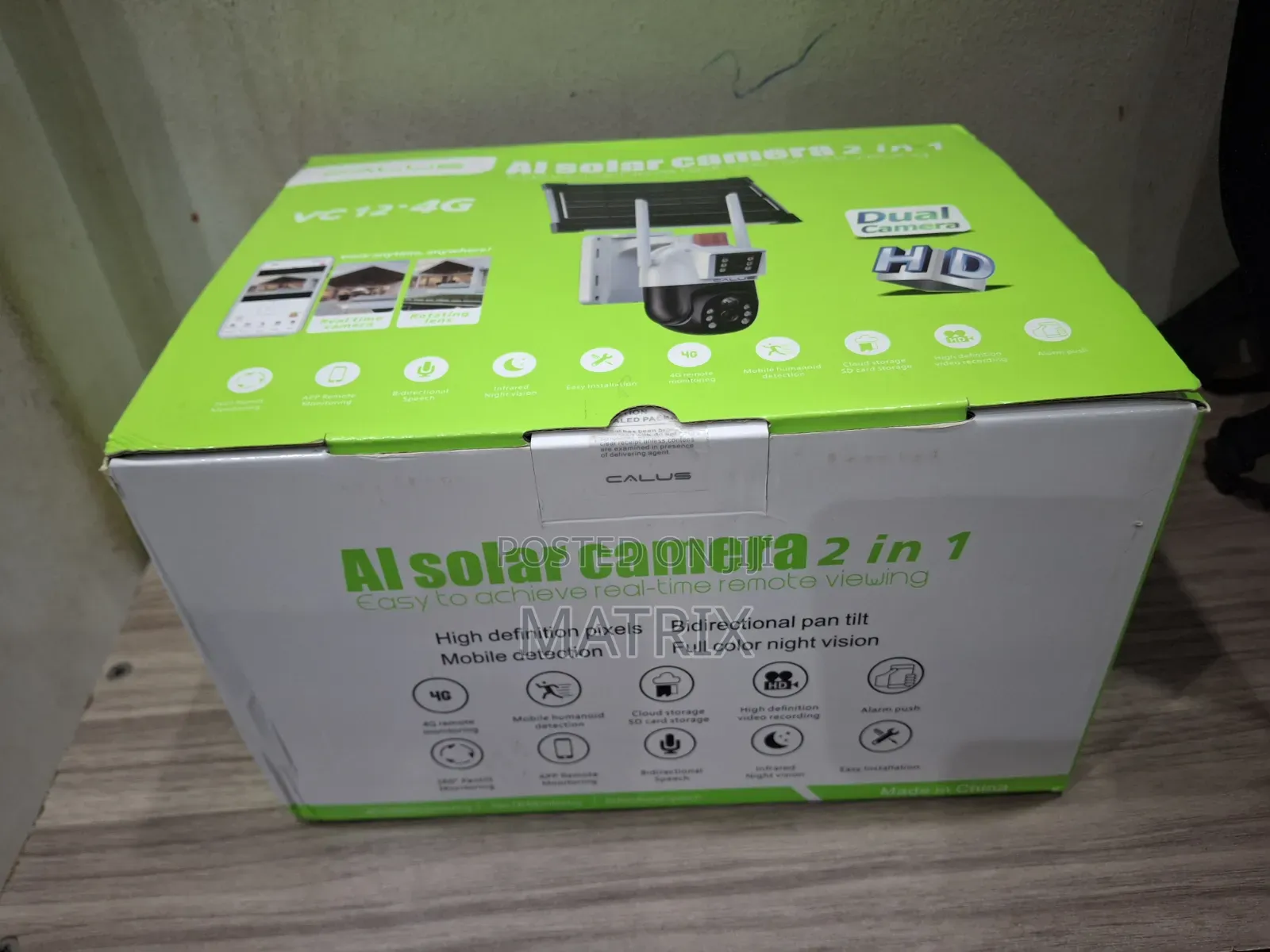 Calus Vc12 4g Ai Solar Camera 2 in 1