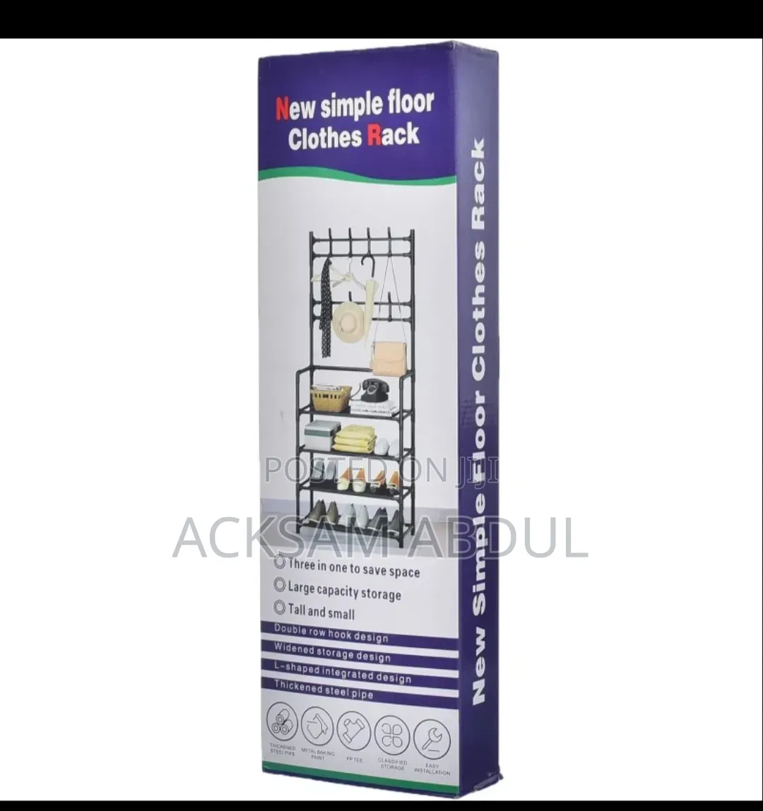New Simple Floor Clothes Shoes Rack