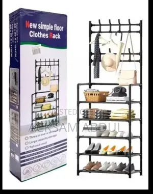 New Simple Floor Clothes Shoes Rack