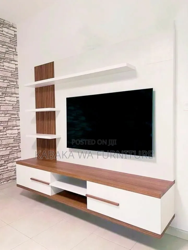 Buy Led Tv Wall Unit/ With Wooden/ Panels and /Display Shelves –
/