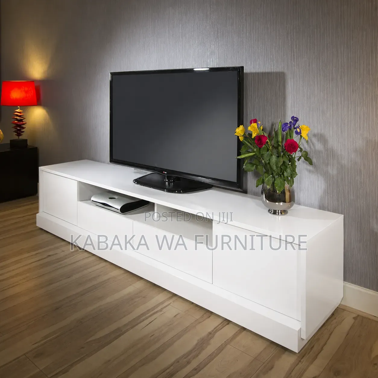70" Modern Fluted Tv Stand, Media Console, Wood Entertainmenttv Stand