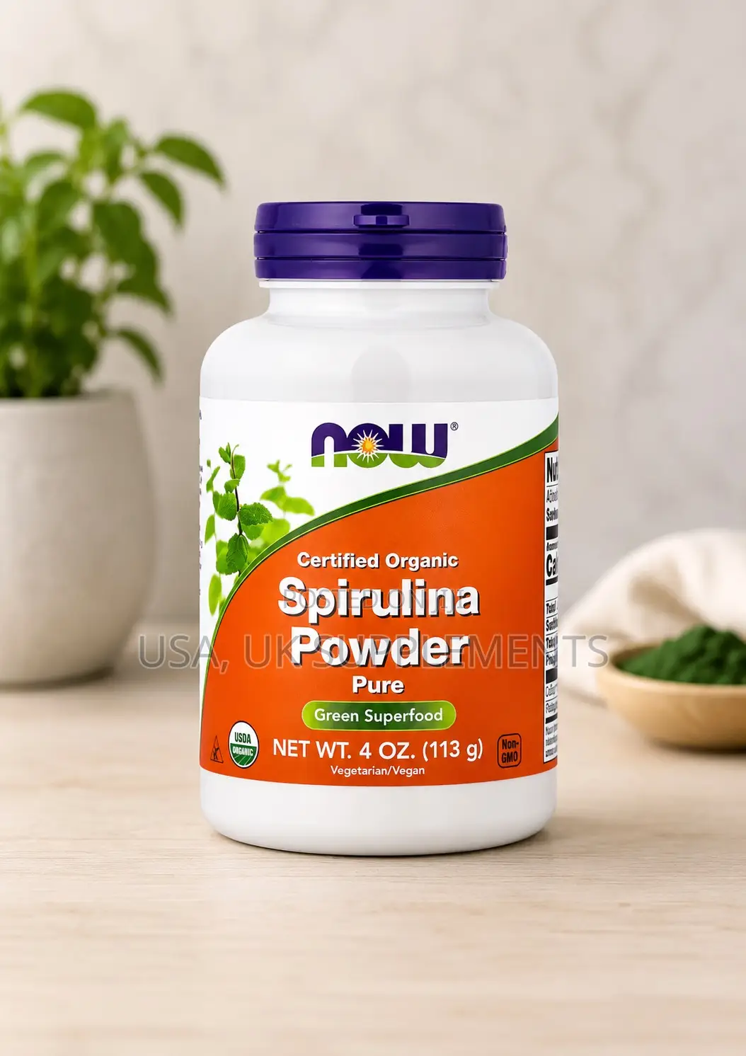 Now Organic Spirulina Powder 113g
