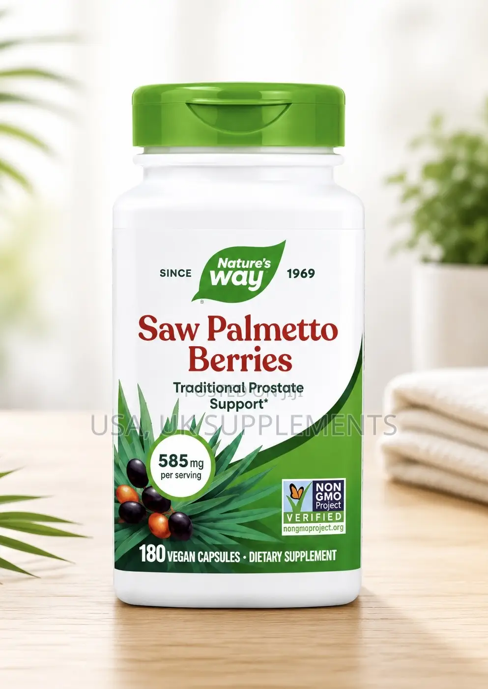 Saw Palmetto Berries 585mg 180 Capsules
