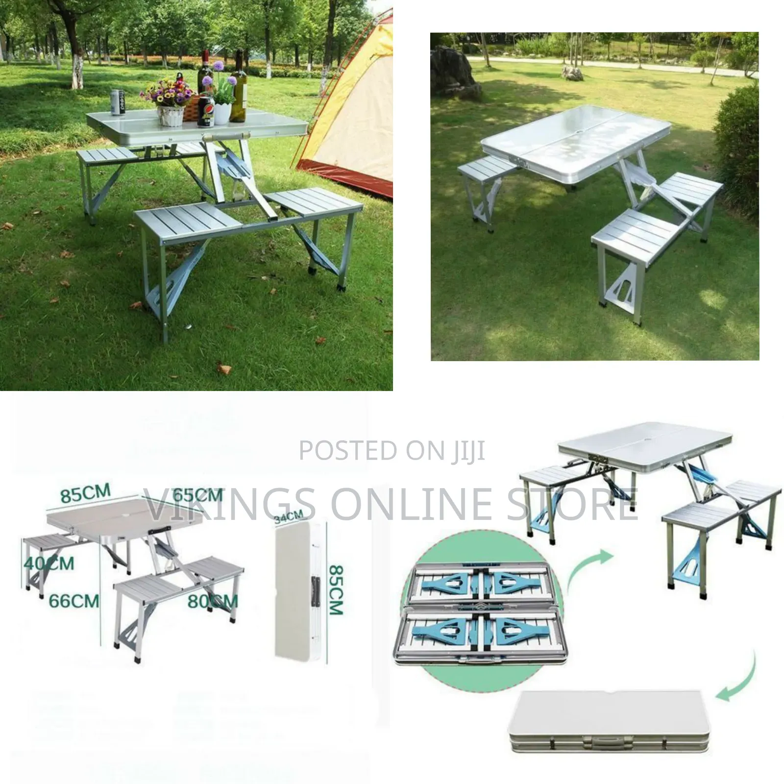 Outdoor Fireproof Aluminum Alloy Grill Foldable Table Camping Picnic