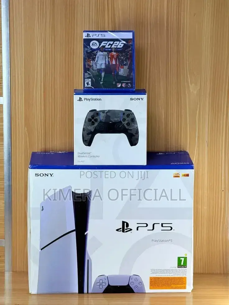Brand New Ps5 Slim Disc Version With Fc26 Game Cd and a Free Extra Pad