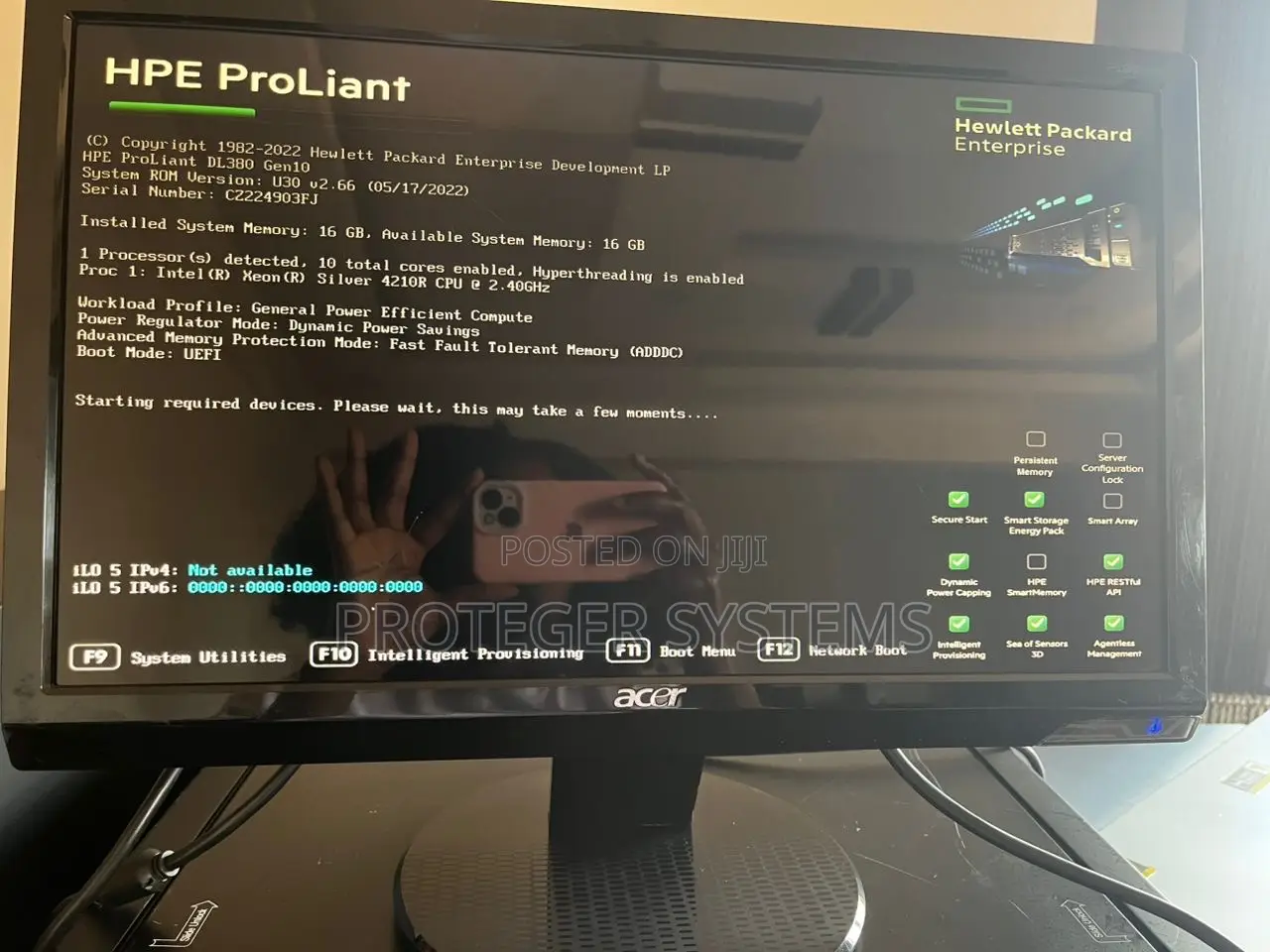 Server HP ProLiant DL 380 G10 4210R 16GB Intel Xeon HDD+SSD 2T