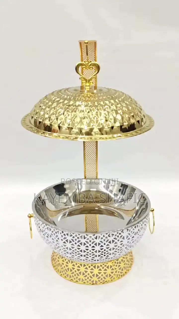 Luxury 8l Gold Chafing Dish Buffet Food Warmer With Hanging Lid