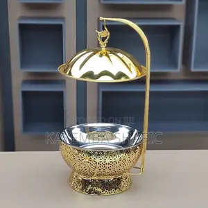 Luxury 8l Gold Chafing Dish Buffet Food Warmer With Hanging Lid
