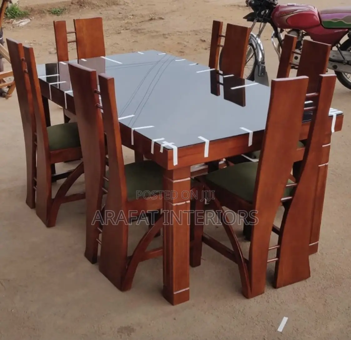 Royal 6-Seater Glass Top Dining Set